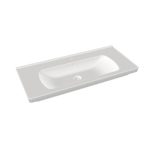 Seramiksan - SATURN MAT BEYAZ ETAJERLI LAVABO 100 CM MOBILYA GEÇMELI