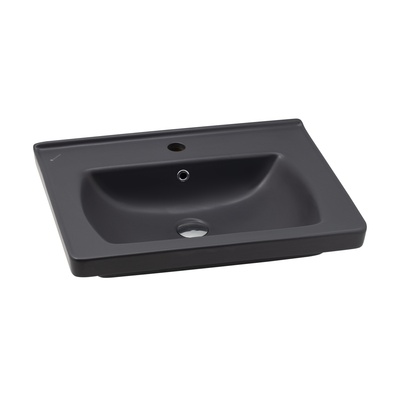 c1e77dc5c0fe18b30eef6790b279ffd2-list Seramiksan - SATURN MAT ANTRASIT ETAJERLI LAVABO60 CM - Görsel 1